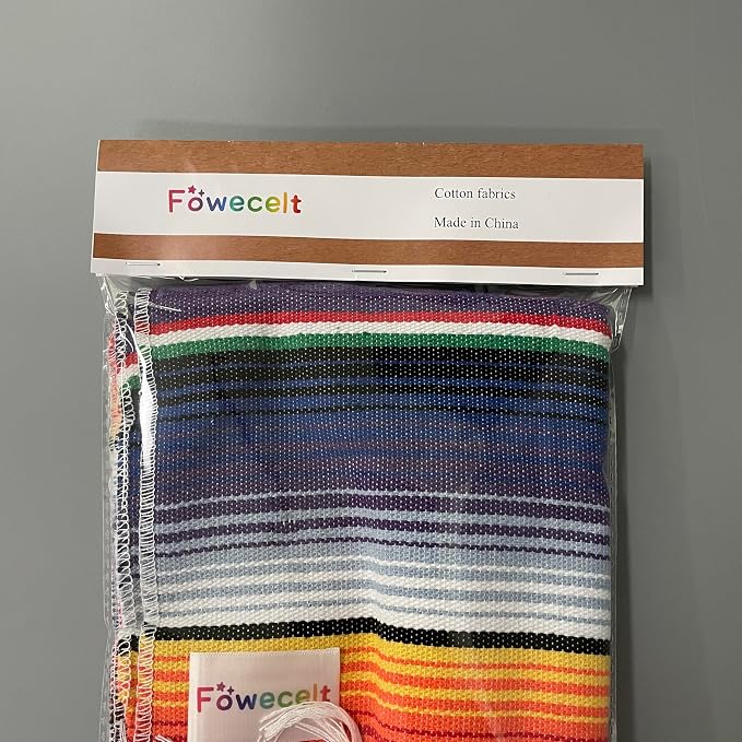 Fowecelt Mexican Serape Table Runner 14 x 84 Inch - Image 7