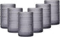 JOVGANK Grey Vintage Hobnail Drinking Glasses Set of 6, Embossed Water Tumbler by JOVGANK