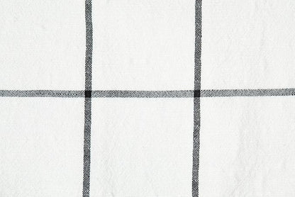 Sticky Toffee Woven Cotton Placemats Set of 4, Cream Farmhouse Plaid, 14 x 19 in, Washable Table Mats for Kitchen or Dining Table
