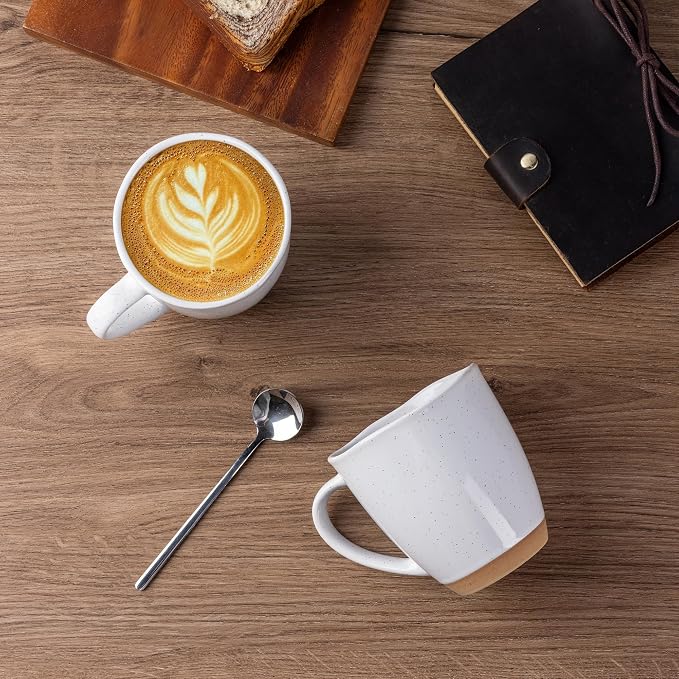 AmorArc 12oz Ceramic Coffee Mugs set of 6, Stylish Coffee Mugs - Image 3