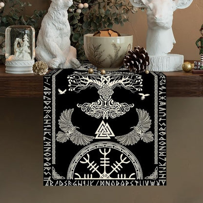 Viking Burlap Table Runner Seasonal Spring Fall Kitchen Dining Linen Table - Image 2
