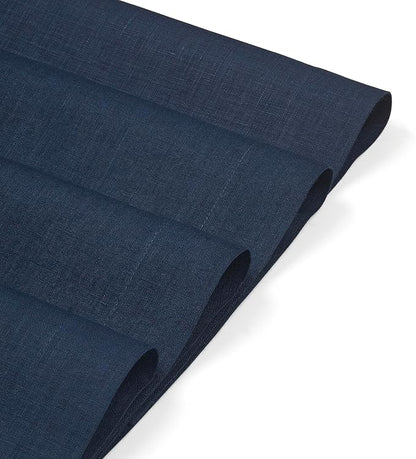 D'Moksha Homes Linen Navy Blue Placemats Set of 4-100% Pure Linen Placemats 14 x 19 Inch for Easter - Handcrafted and Machine Washable