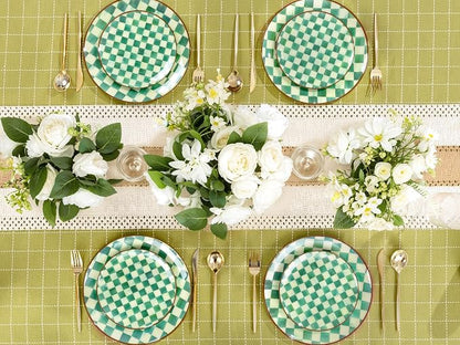 U-QE 20PCS Green Plastic Plates - Image 6