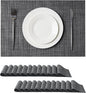 Leetaltree Black and Grey Woven Placemats Set of 24 by Leetaltree-ArtatEveryTable