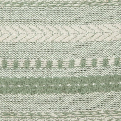 DII Farmhouse Braided Stripe Table Runner Collection, Artichoke Green - Image 3