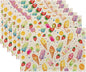 Summer Ice Cream Cloth Placemats,Fruits Popsicle Heat-Resistant Table Placemats Set of 6, Washable Linen Place Mats for Dining Room Table Decor Home Restaurant Cafes Holiday Party 11.8x17.7 Inch