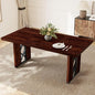 70.8" Farmhouse Dining Table for 6 People, Large Rectangle Kitchen Table with Heavy Duty Legs, Industrial Dining Room Furniture for Dinner, Walnut