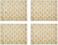 MACKENZIE-CHILDS Set of 4 Sinamay Placemats, Durable Woven Table Mats, Flax