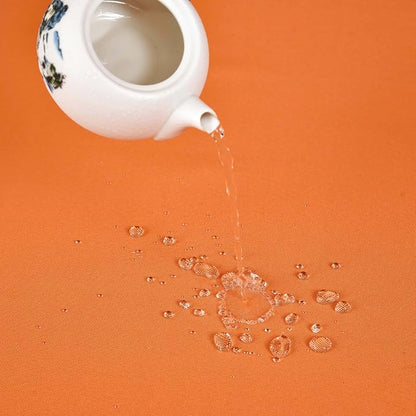 MEANMOY Orange Table Runner 90 Inches Long Waterproof Table Runners | Washable - Image 4