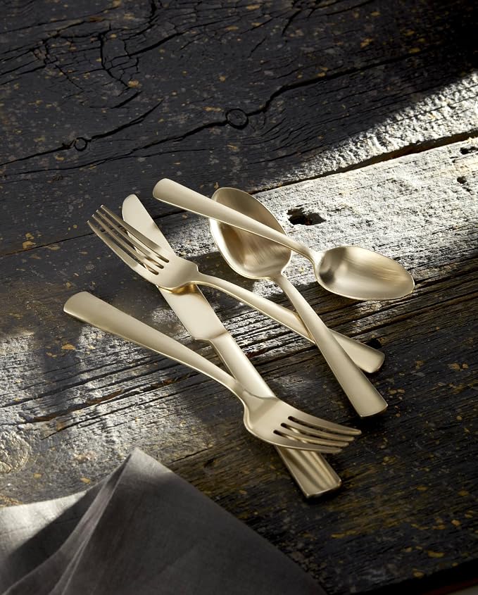 Oneida Aptitude Champagne Satin 20-Piece Silverware Set - Image 7