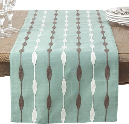 Saro Lifestyle Modern Embroidered Design Table Runner by SaroLifestyle