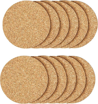 12 Pcs Cork Coasters, Reuse Cork Coaster by HUAOAO