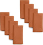 D'Moksha Homes Rust Linen Napkins 18 x 18 Inch - 100% Pure Linen Cloth Washable Dinner Napkins Set of 8 for Spring, Easter