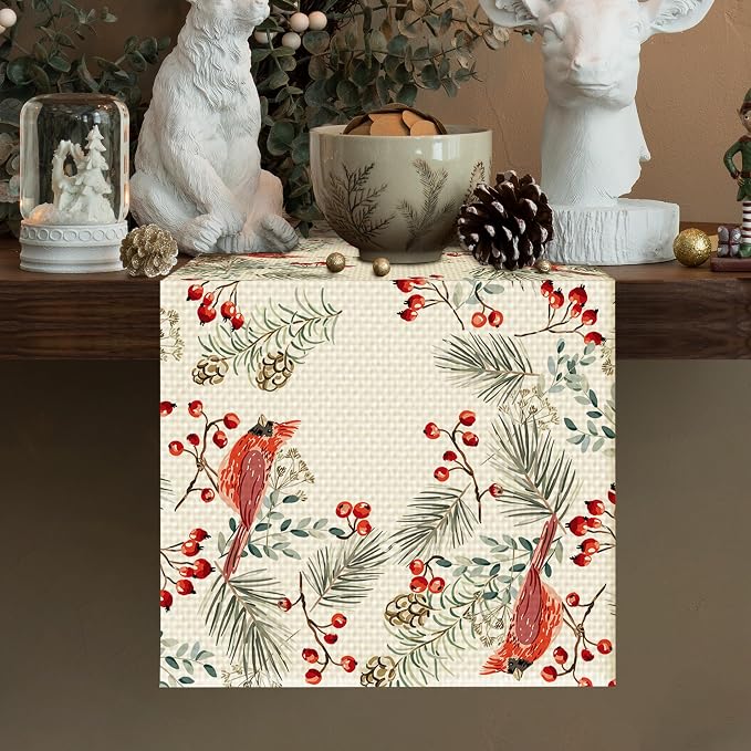 c Burlap Table Runner Seasonal Spring Fall Kitchen Dining Linen Table Decoration - Image 2