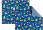 Funkins Reusable Cloth Placemats for Kids & Lunch Boxes | Reusable, Eco-Friendly | 15"x13", 2-ply, Thick, Absorbent, Machine Washable | Set of 2 Placemats (Construction)