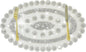 Sparkling Silver Diamond Placemats Bling Oval Place Mat Heat Elegant Table Decor for Weddings, Holidays, and Special Events (15x9 Inch)