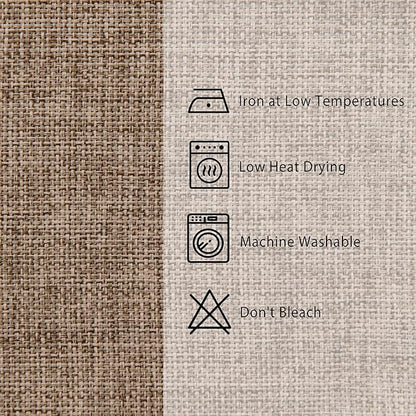 Hiasan Faux Linen Rectangle Tablecloth - Wrinkle and Stain Resistant Washable Table Cloth for Kitchen Dining Room Holiday Table Cover for Party Dinner, Khaki, 54 x 108 Inch