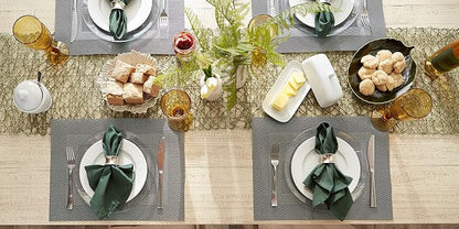 DII PVC Tabletop Collection Woven Indoor/Outdoor, Placemat Set, 6 Piece - Image 7