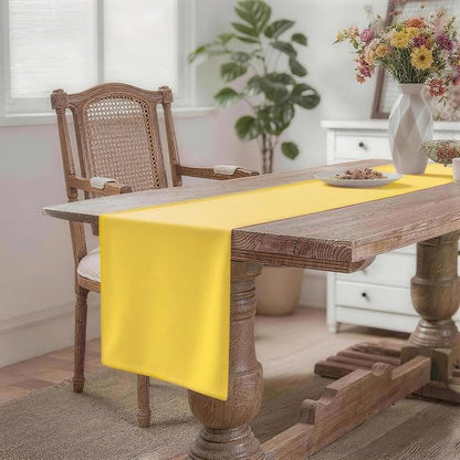 MEANMOY Yellow Table Runner 90 Inches Long Waterproof Table Runners | Washable - Image 2