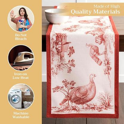 Maison d' Hermine Table Runner 100% Cotton 14.50" x 72" | Table Runners 72 - Image 3
