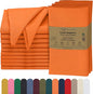 Ruvanti Cloth Napkins Set of 12, 18x18 Inches, 100% Cotton, Washable, Soft & Absorbent, Perfect for Wedding, Christmas, ‎Thanksgiving Dinners - Orange Peel