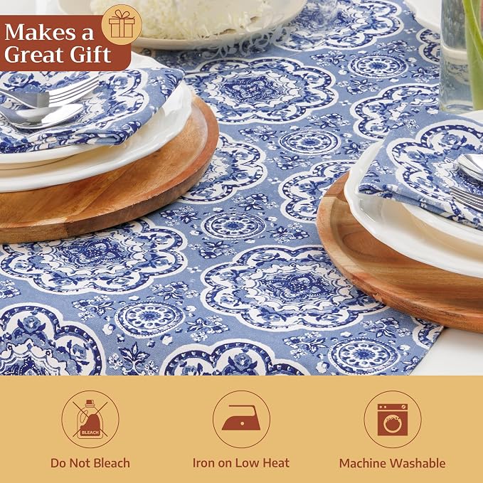 Maison d' Hermine Table Runner 100% Cotton 14.50" x 108" | Table Runners 108 - Image 5