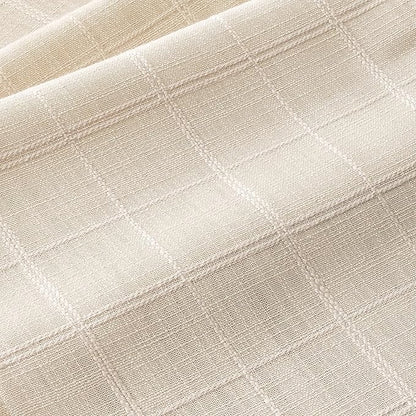 Linen Checked Placemats Set of 4, Ivory Rustic Place Mats 12x18 Inch | Raised - Image 2