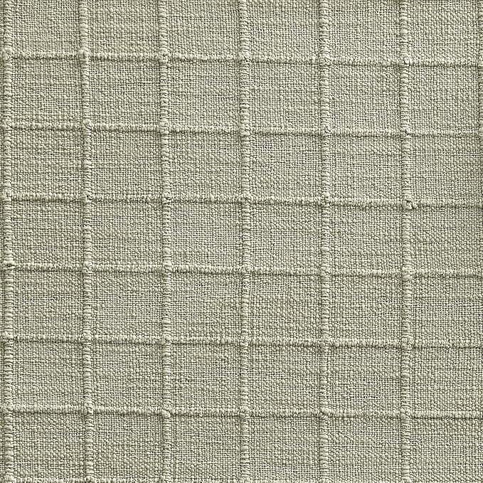 Artisanal Grid Linen Table Runner, 13x36 Inches Seeding Green | Heavy Textured - Image 7