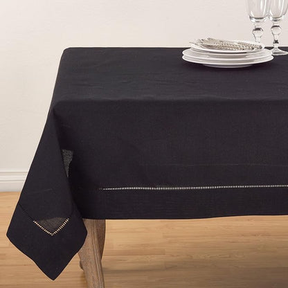 SARO LIFESTYLE Hemstitched Border Tablecloth - Image 2