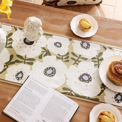 bilin gaier Designer French Linen Table Runner, Floral Pattern, Dining Table - Image 9