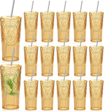 16 Set 20oz Vintage Plastic Tumbler by Unknown