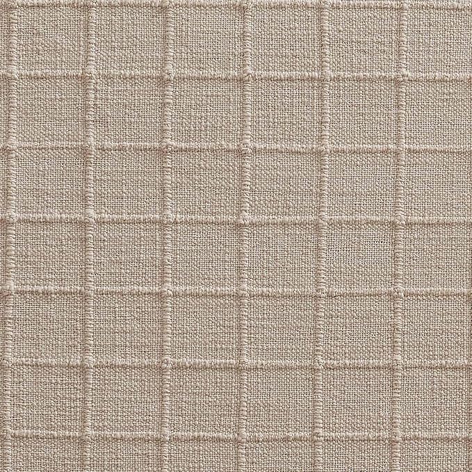 Artisanal Grid Linen Table Runner, 13x48 Inches Oatmeal | Heavy Textured - Image 7