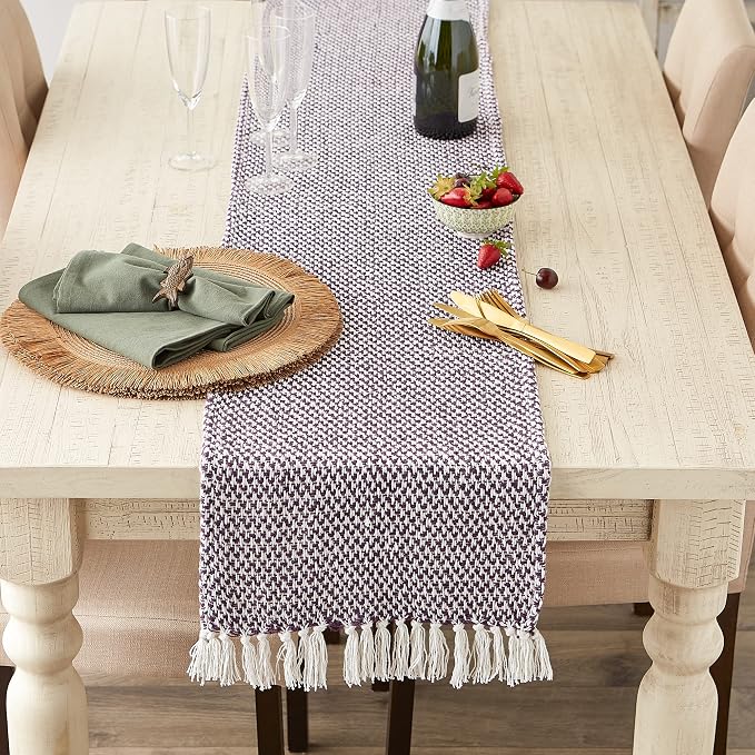 DII Woven Basics Collection 100% Cotton Knit Table Runner - Image 2