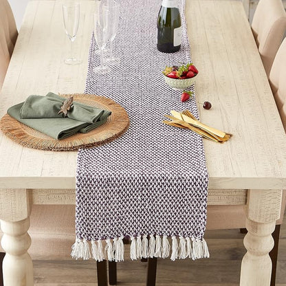 DII Woven Basics Collection 100% Cotton Knit Table Runner - Image 2