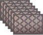 Elegant Placemats Vinyl Woven Heat-Resistant Placemats Set of 6 Washable Easy to Clean Table Mats for Dining Room and Decorate (Brown)