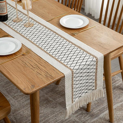 Table Runner Linear End, Boho Style - Image 6