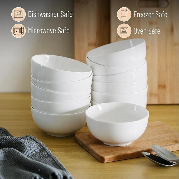 Brew To A Tea BTaT- White Bowls Set of 6, 16 oz - Image 7