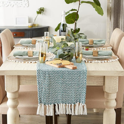 DII Woven Basics Collection 100% Cotton Knit Table Runner - Image 3