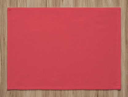 Calicot Placemats Set of 6 100% Cotton Washable Cloth Place Mats, Reusable Table Mats for Spring/Summer & Thanksgiving Christmas Decorations Kitchen Dining Party Wedding (Tomato Red, 13" x 19")