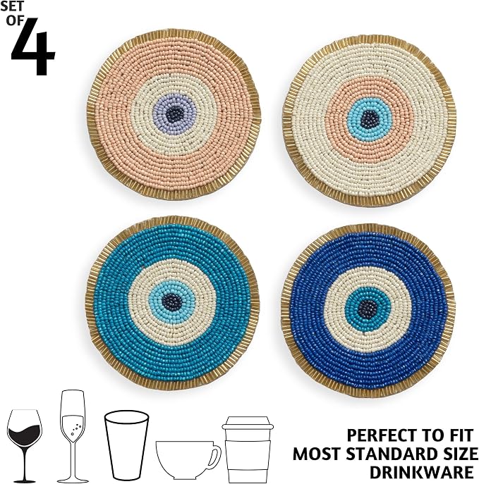 Folkulture Cute Coasters Set of 4 - Image 3