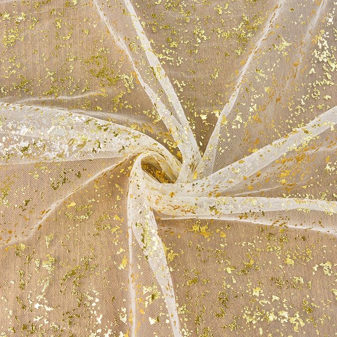 2Pcs Gold Table Runner 10FT Gauze Glitter Wedding Party Decorations | - Image 4