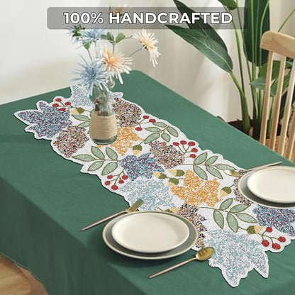 Handmade Beaded Table Runner 13 x 36 Inch – Glass Bead Decorative Table Runner - Image 8