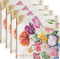 Maison d' Hermine Cloth Napkins Set of 4 100% Cotton Everyday Reusable Square Napkins Cloth Washable Dinner Party Wedding Restaurant Valentines Day Decorations Spring/Summer (Masterpiece, 20" x 20")
