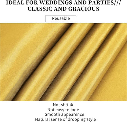 15-Pack Gold 12 x 108 inches Long Premium Satin Table Runner | Wedding - Image 4