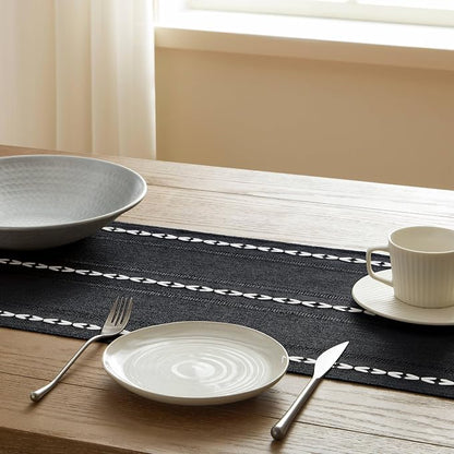 Hemstitched Farmhouse Table Runner, Cotton Linen Table Runners 72 Inches Long - Image 5
