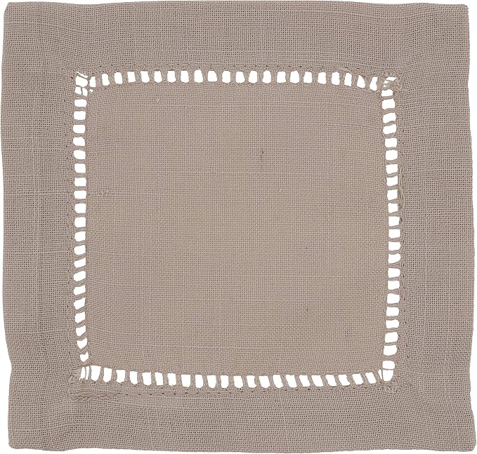 SARO LIFESTYLE Hemstitched Border Cocktail Napkin by SaroLifestyle