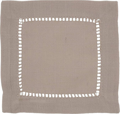 SARO LIFESTYLE Hemstitched Border Cocktail Napkin by SaroLifestyle