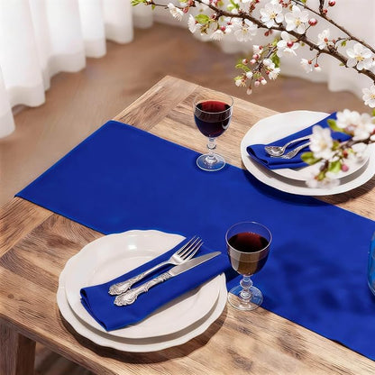 FOLINS&HOME Royal Blue Waterproof Decorative Table Runner 36 Inches Long | - Image 2