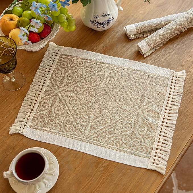Coffee Totem Linen Table Runner by UWWGKK