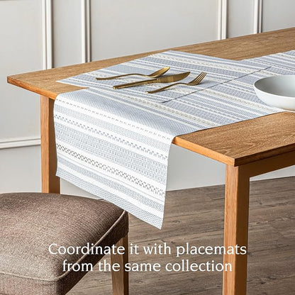 Over&Back 18x90 Reversible Striped Table Runner - Image 3